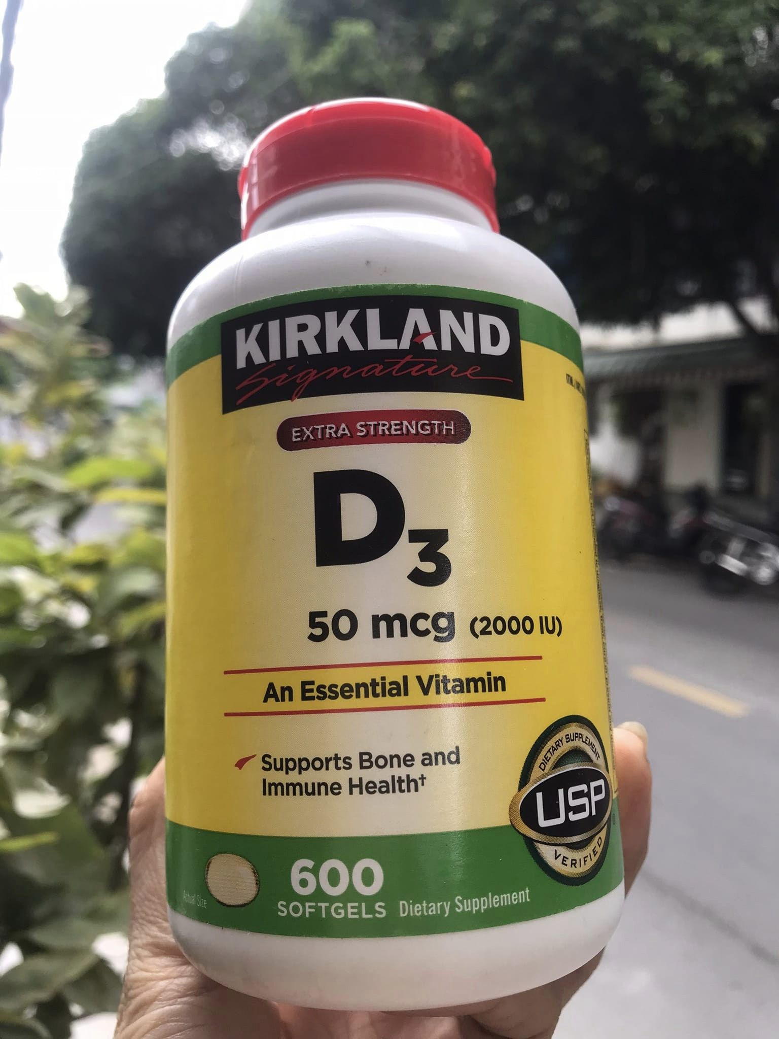 Viên Uống Vitamin D3 Kirkland 50mcg 600v
