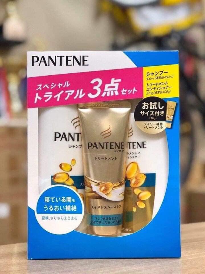 Dầu gội pantene Nhật màu xanh cho tóc thường