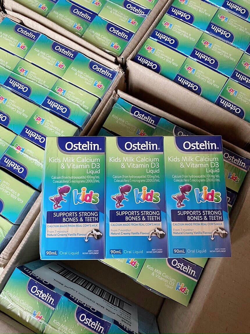 Ostelin Kids Milk Calcium & Vitamin D3 Liquid 90ml của Úc
