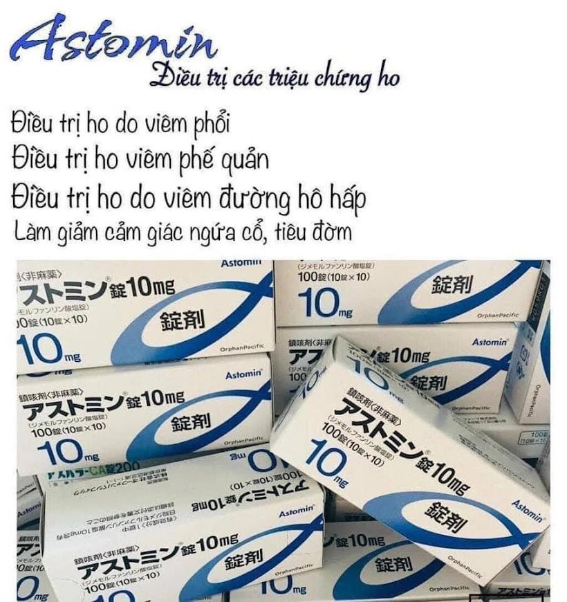 Viên uống hỗ trợ giảm ho Astomin hộp 100 viên Nhật Bản