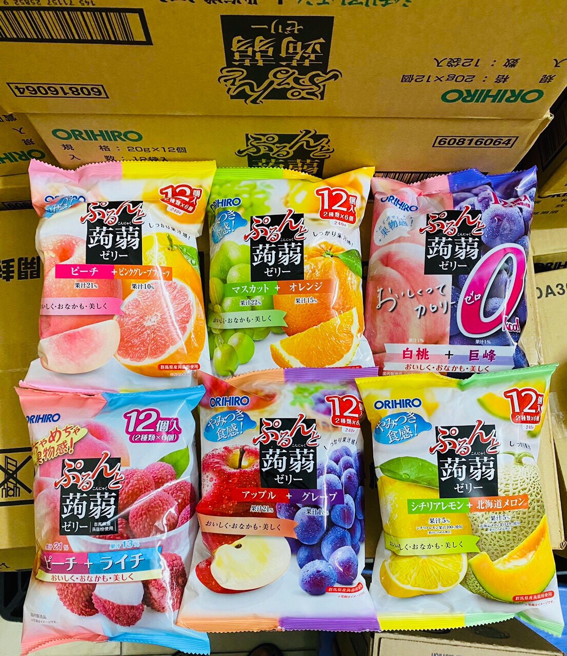 Thạch trái cây Orihiro 12 gói nhỏ