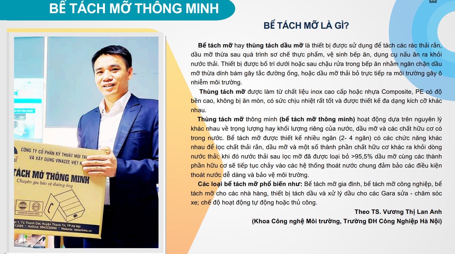 Catalog, tài liệu giới thiệu đầy đủ về bể tách mỡ tự động made in Việt Nam