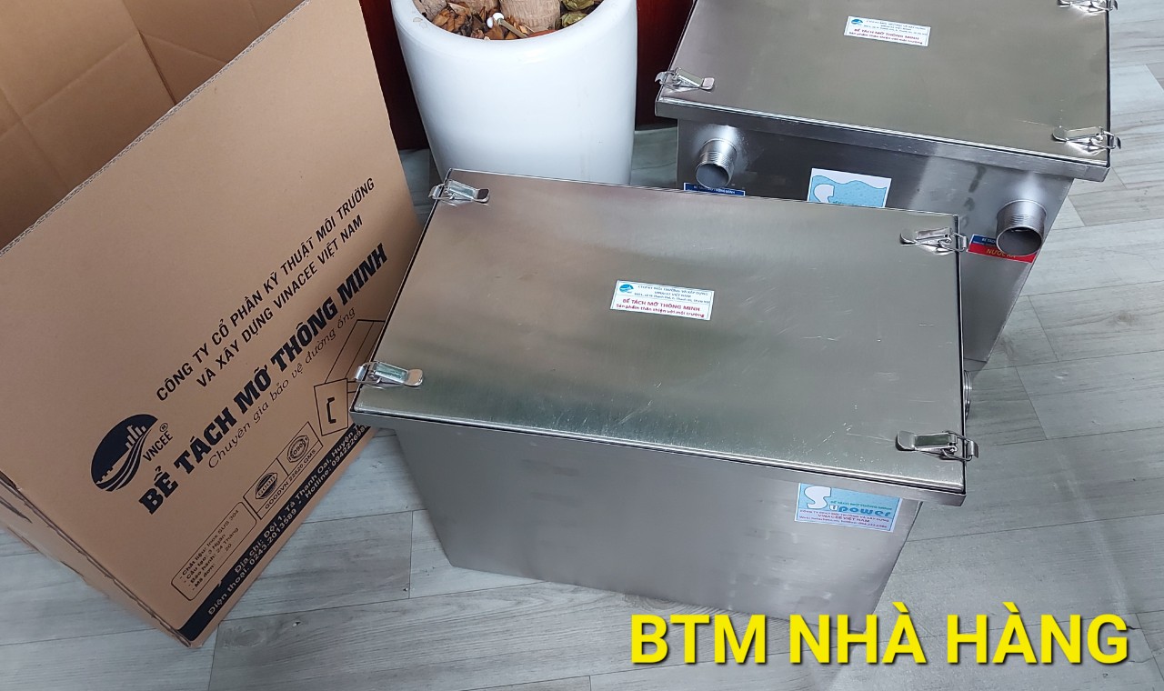 Lắp ngay bể tách mỡ Inox 60 lít cho nhà hàng, quán ăn khi biết thông tin này