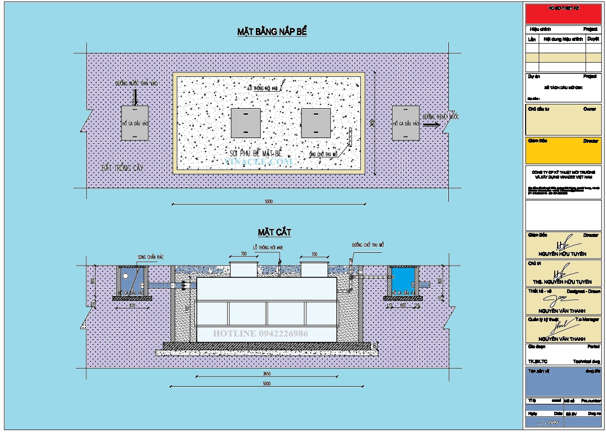 Mẫu thiết kế và hướng dẫ lắp đặt bể tách mỡ Composite cho Căng tin và bếp ăn Công nghiệp
