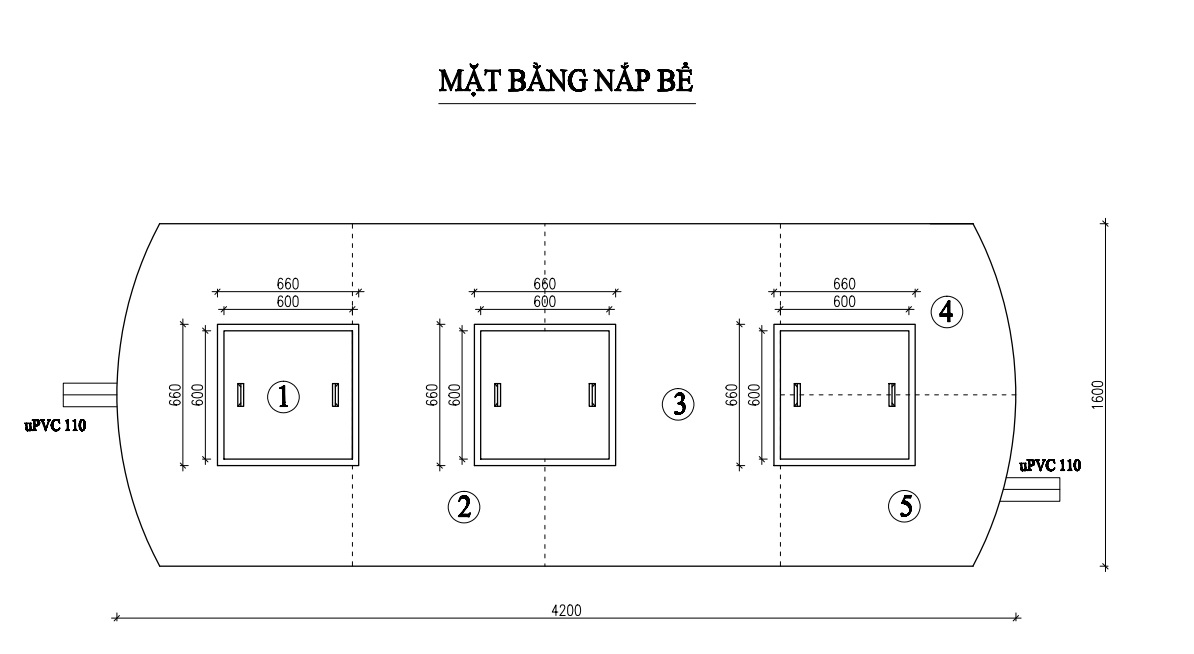 Giới thiệu chi tết bản vẽ thiết kế bể tự hoại và bể tự hoại cải tiến chế tạo sẵn Bastaf