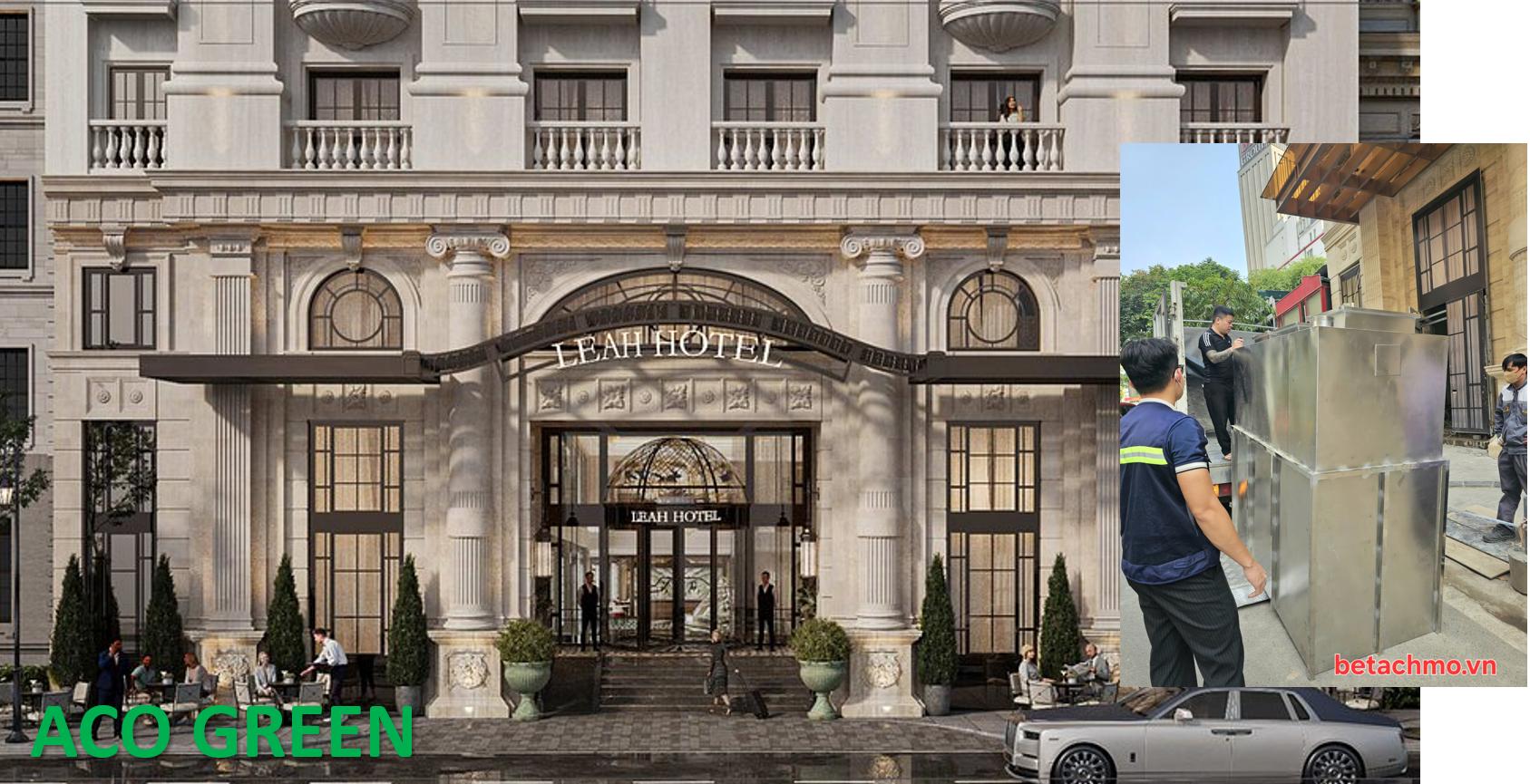 VINACEE Việt Nam phối hợp cùng đơn vị Tổng thầu bàn giao bể tách mỡ ACO Green lắp đặt tại Khách sạn  The Leah Hanoi