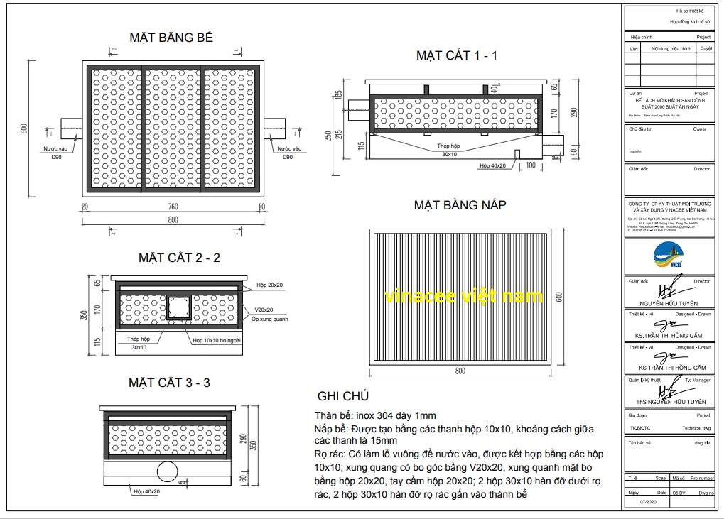 Hé lộ mới: 5 mẫu bản vẽ thiết kế bể tách mỡ công nghiệp đang thịnh hành cho các dự án