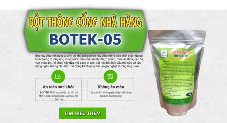 HÓA CHẤT XỬ LÝ DẦU MỠ ĐƯỜNG CỐNG CHO NHÀ HÀNG BOTEK-05