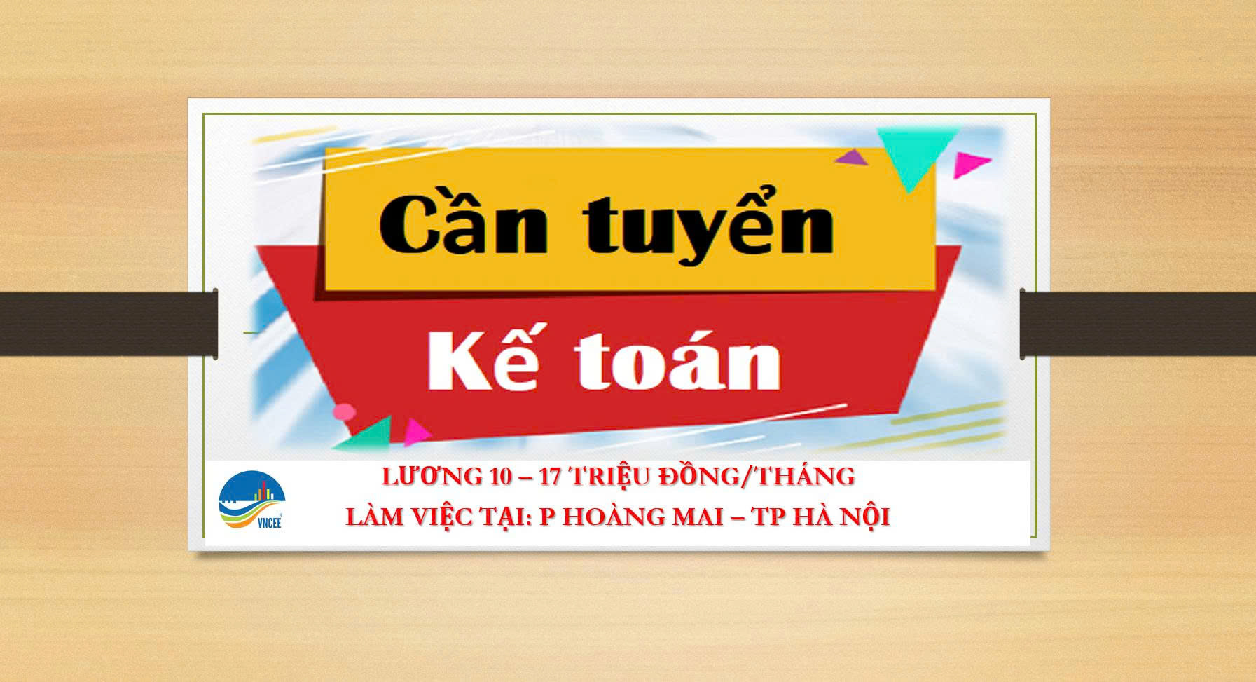Thông báo tuyển dụng kế toán VINACEE Việt Nam 2026
