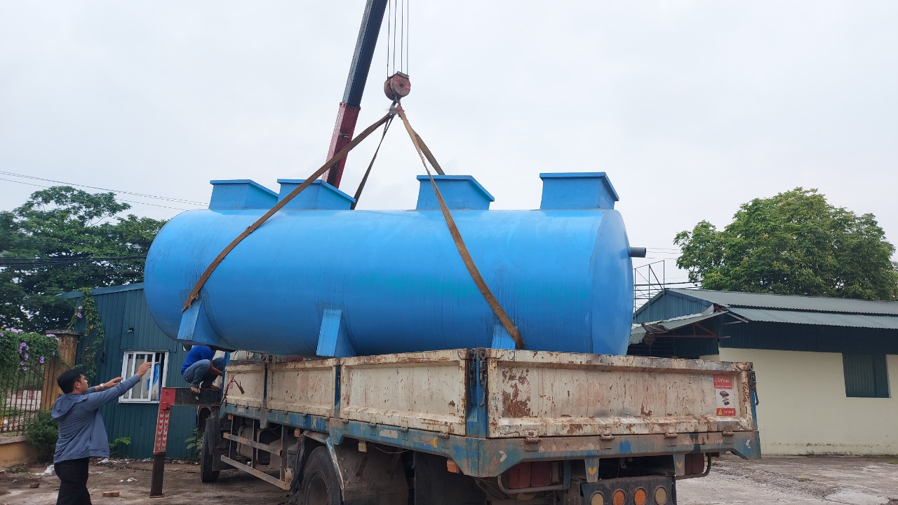 Kinh nghiệm lắp đặt bồn xử lý nước thải Composite FRP tránh (chống) nổi bể