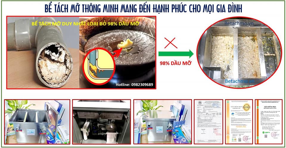 Bể tách mỡ gia đình 25 lít