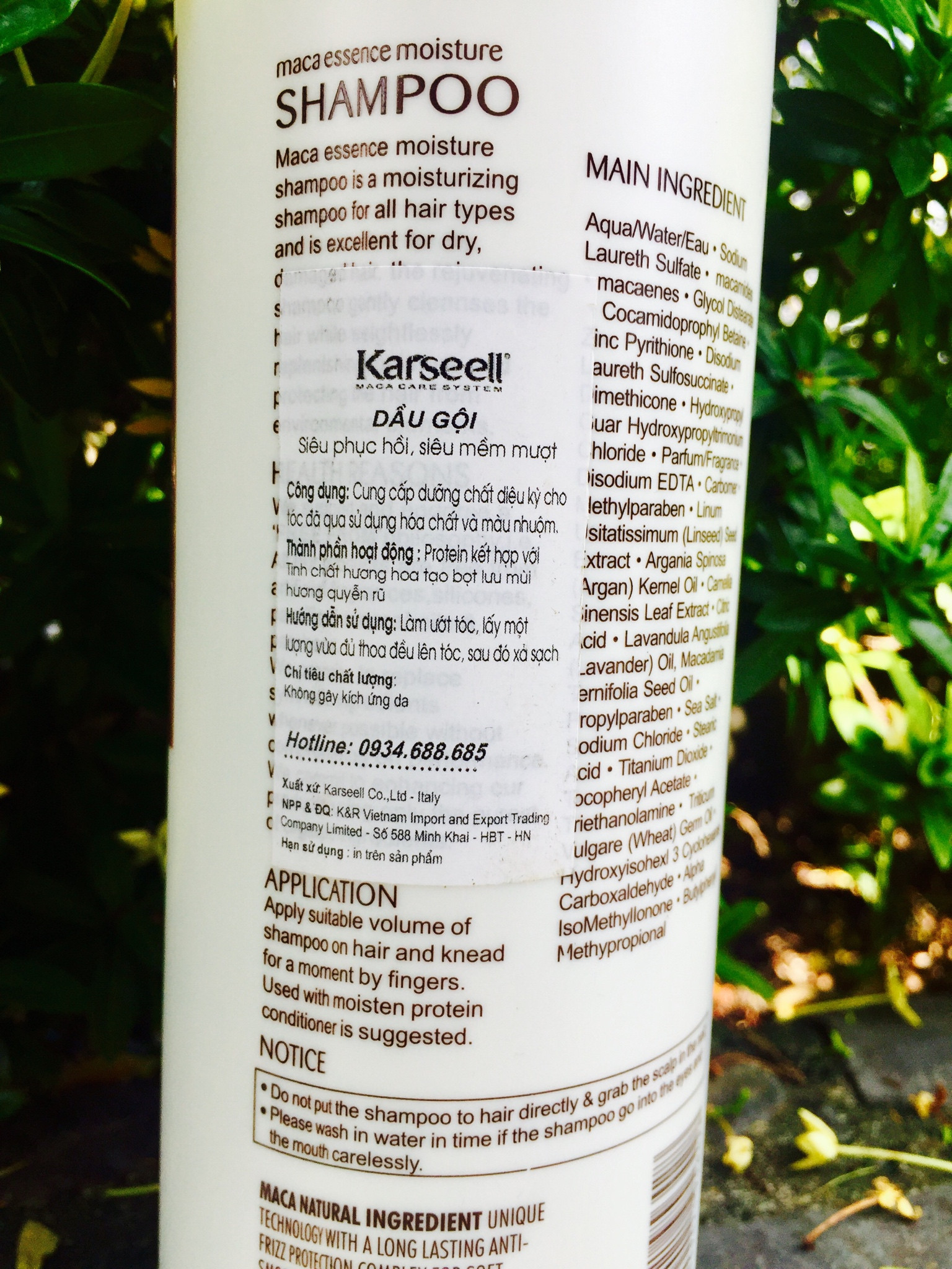 Dầu gội Karseell Maca mềm mượt 750ml