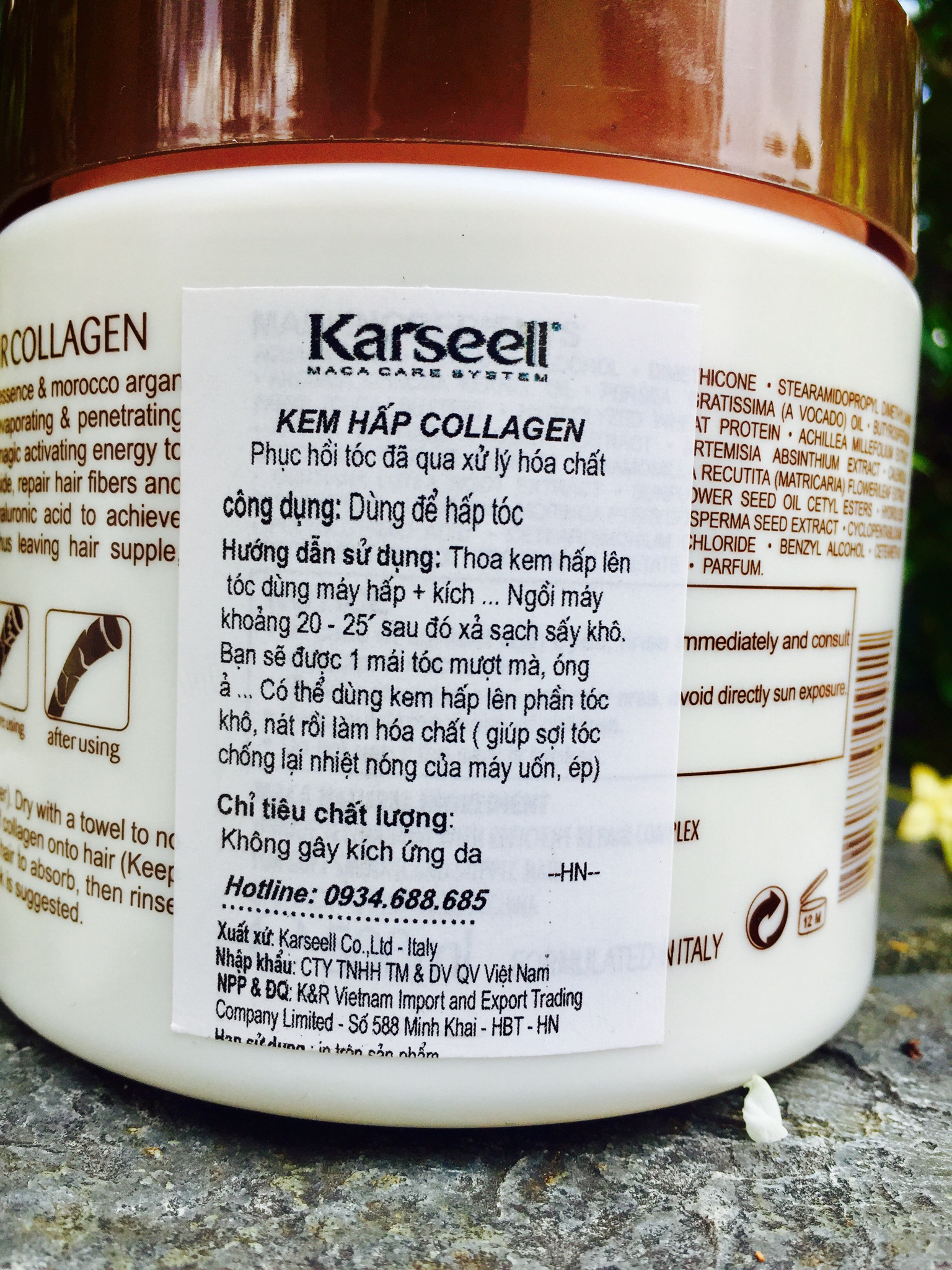 Hấp ủ Collagen Karseell phục hồi tóc 500ml