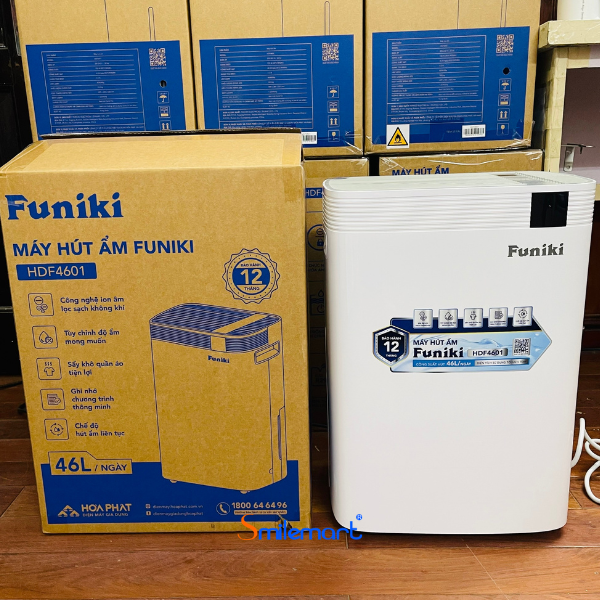 (Bảo hành 12 tháng) Máy hút ẩm Funiki HDF4601 46 lít/ngày, diện tích sử dụng ≤ 75 m2
