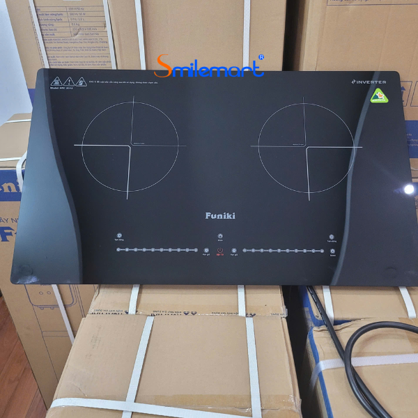 (Bảo hành 24 tháng) Bếp từ đôi Funiki HPC 2D12 Inverter, tính năng Booster, mặt kính Ceramic