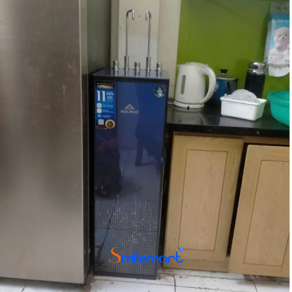 (Miễn phí lắp đặt) Máy lọc nước nóng lạnh Hòa Phát HPN666 - Lạnh Block - 11 lõi đúc liền - Công suất 20 lít/giờ