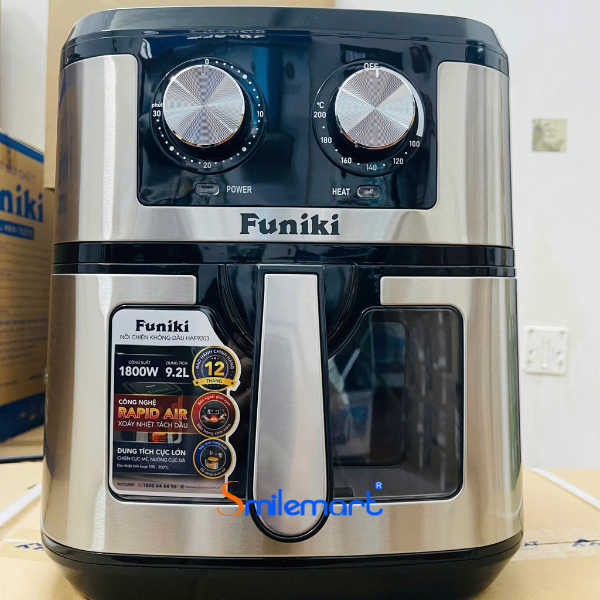 (Bảo hành 12 tháng) Nồi chiên không dầu 9.2 L Funiki HAF9203 1800W, công nghệ Rapid Air