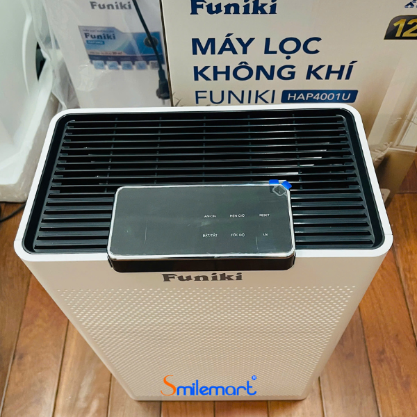 Máy lọc không khí Funiki HAP4001U diện tích lọc 40 m2, diệt khuẩn UV, 4 chế độ quạt , bảo hành 24 tháng