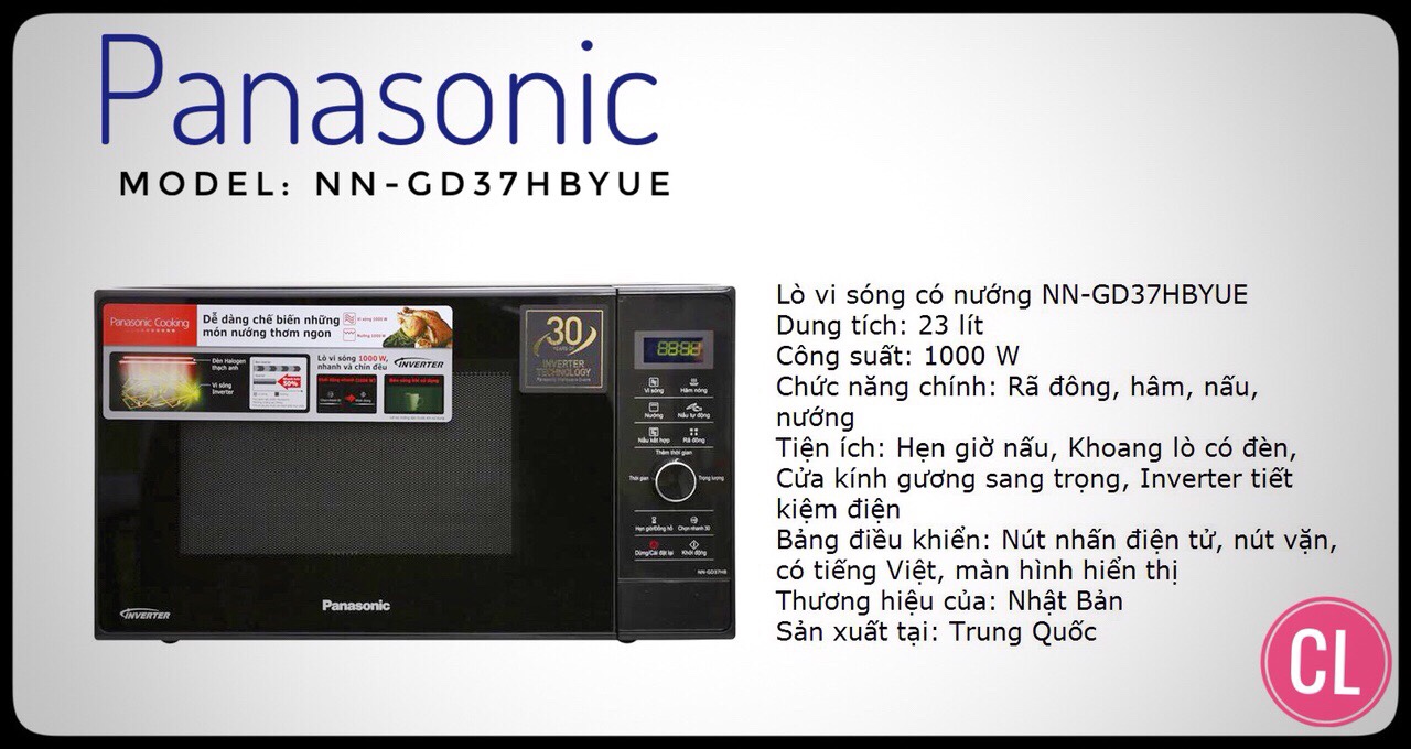 Lò vi sóng Panasonic NN-GD37HBYUE