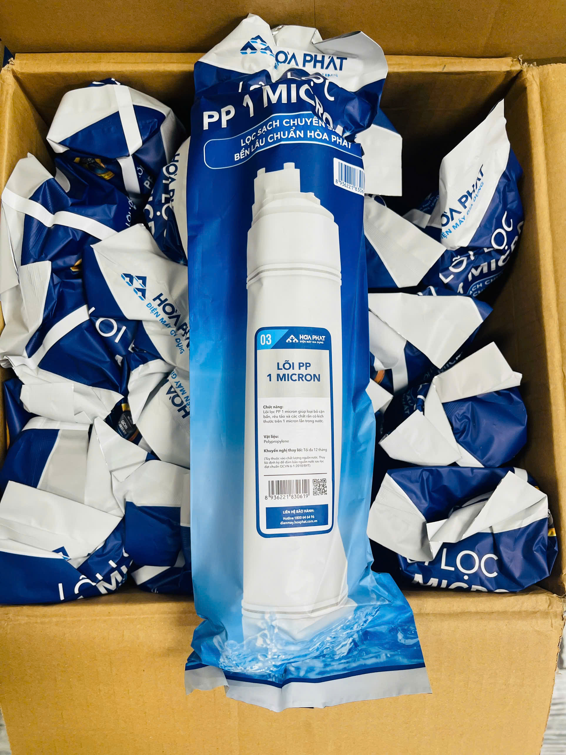 Lõi lọc thô đúc liền Hòa Phát số 3 PP 1 Micron