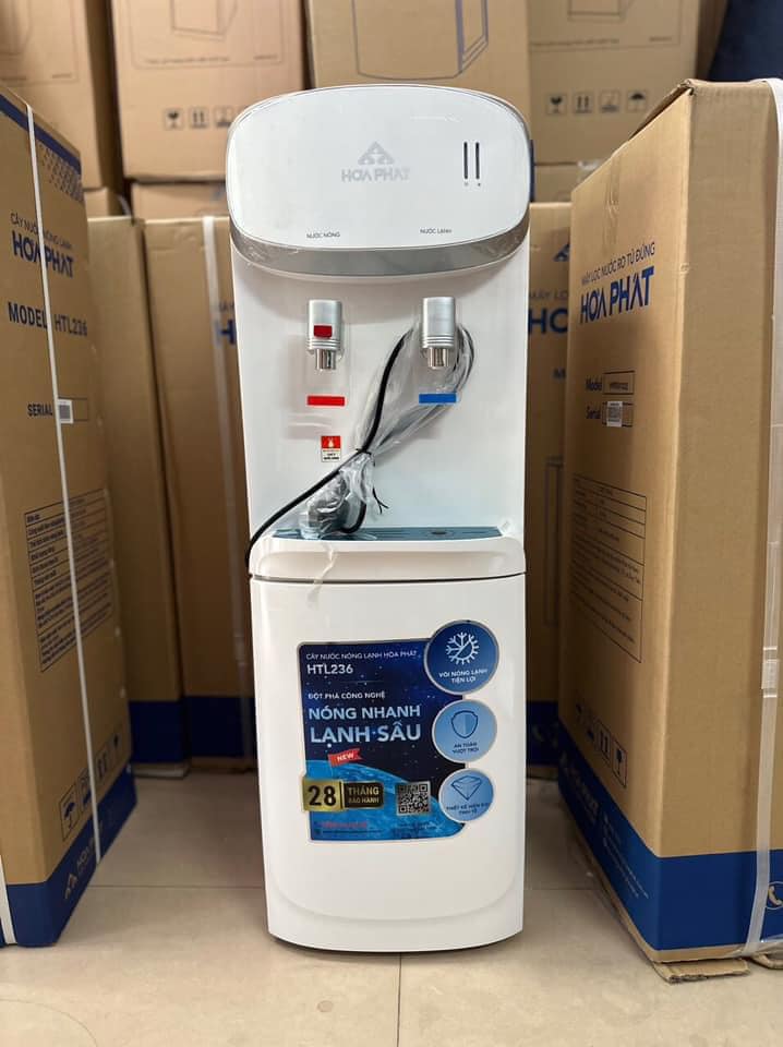 (Bảo hành 28 tháng) Cây nước nóng lạnh úp bình Hòa Phát HTL236 -Chíp điện tử