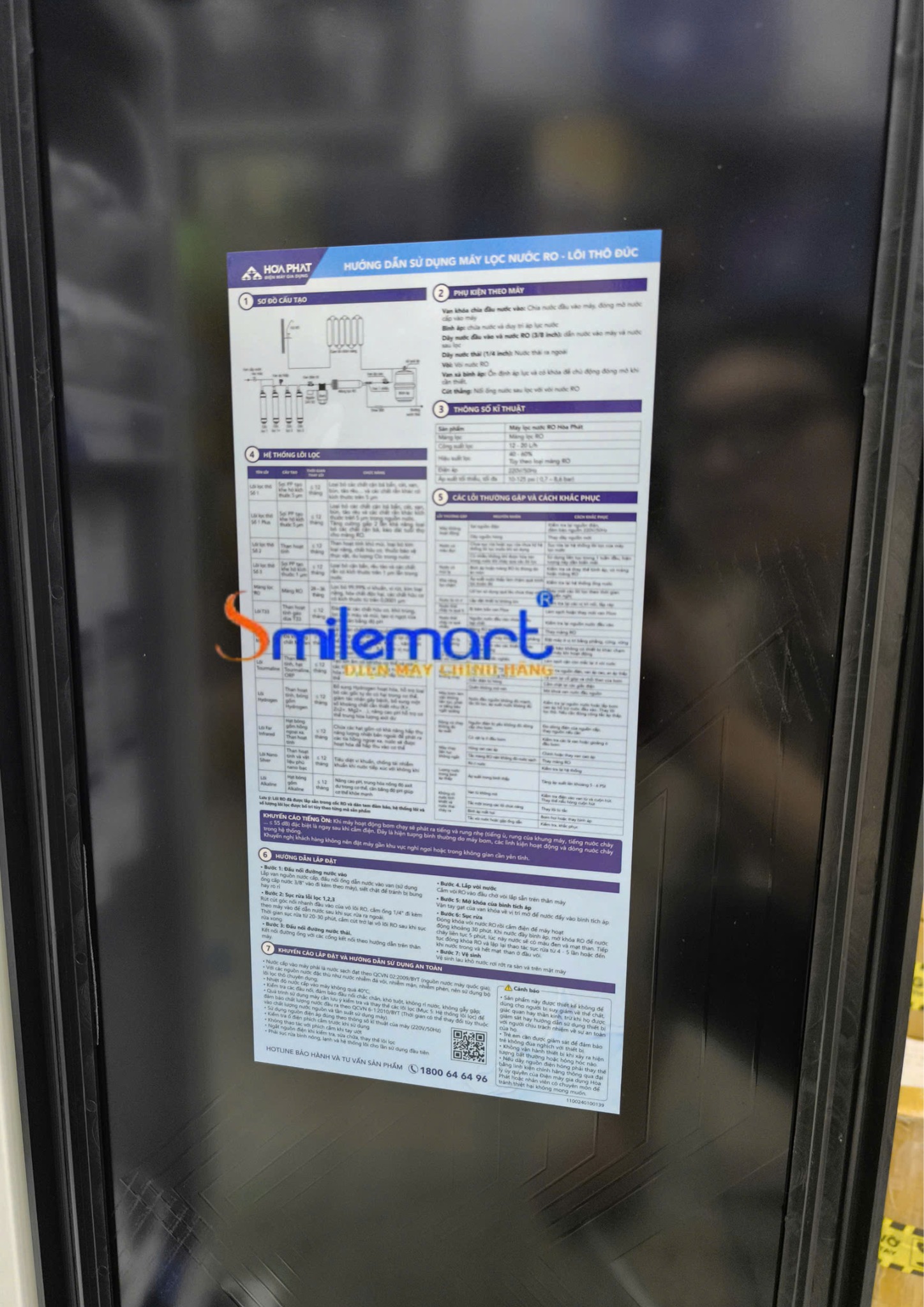 ( Miễn phí lắp đặt + Tặng kèm 3 lõi lọc thô) Máy lọc nước RO tủ đứng Hòa Phát HPR526 11 lõi - Bảo hành 36 tháng