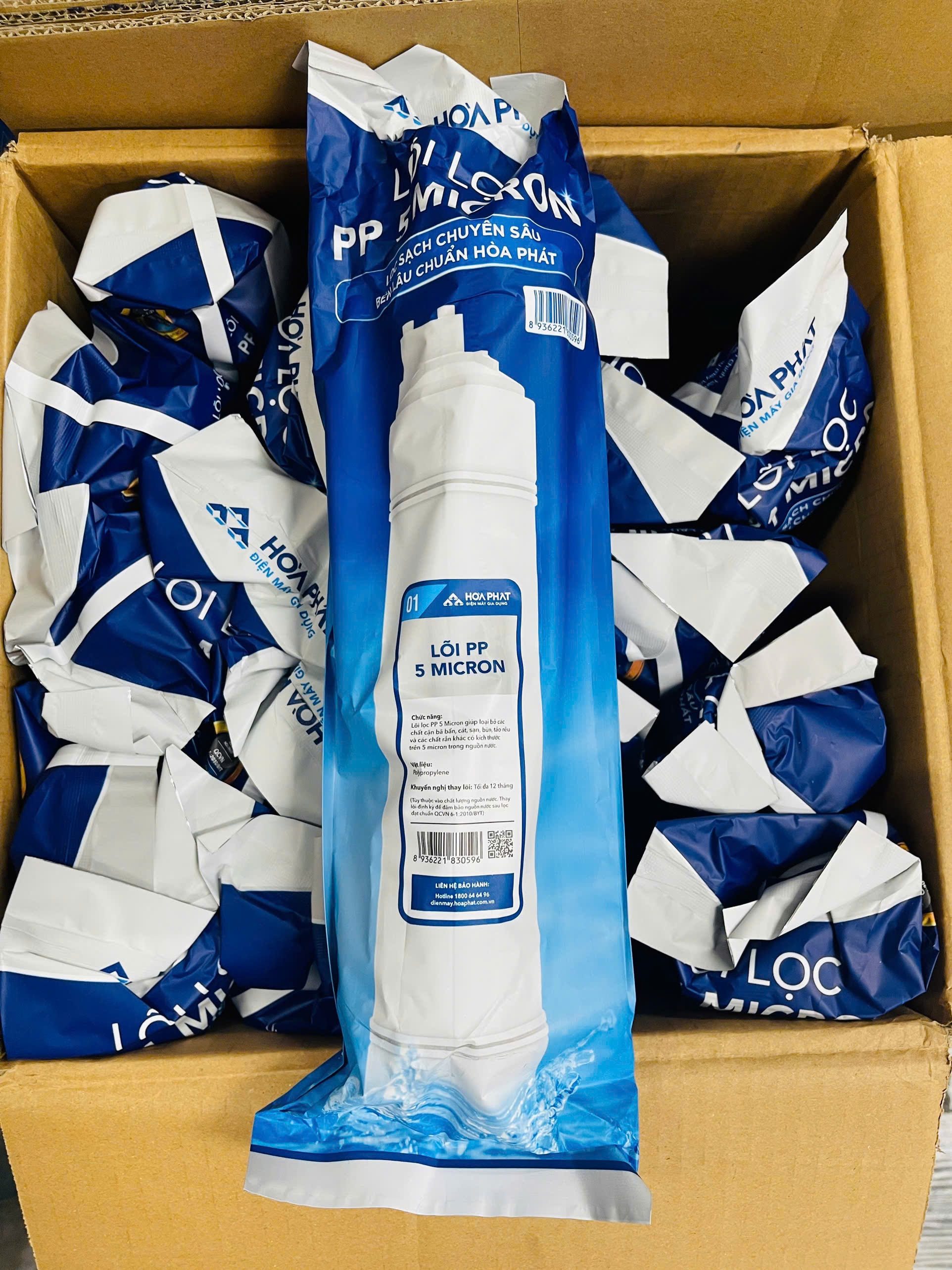 Lõi lọc thô đúc liền Hòa Phát số 1 PP 5 Micron