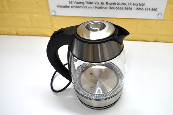 Ấm điện đun nước thủy tinh Lock&lock EJK418SLV 1.8L 1850W (Trong suốt)