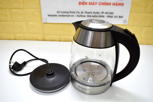 Ấm điện đun nước thủy tinh Lock&lock EJK418SLV 1.8L 1850W (Trong suốt)