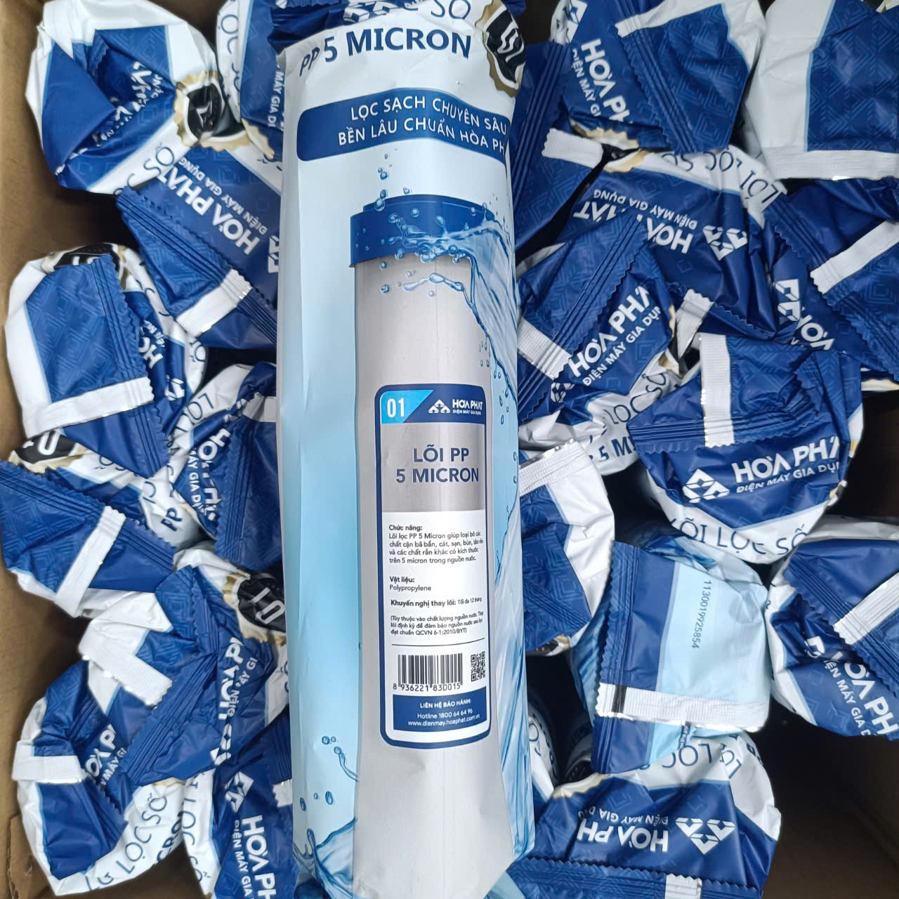 Lõi lọc thô Hòa Phát số 1 PP 5 Micron (Đóng túi)