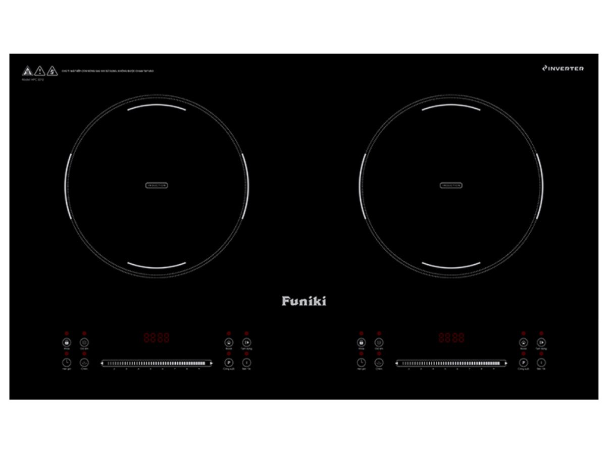 Bếp từ đôi Funiki HPC 3D12 4800 W, bảo hành 24 tháng