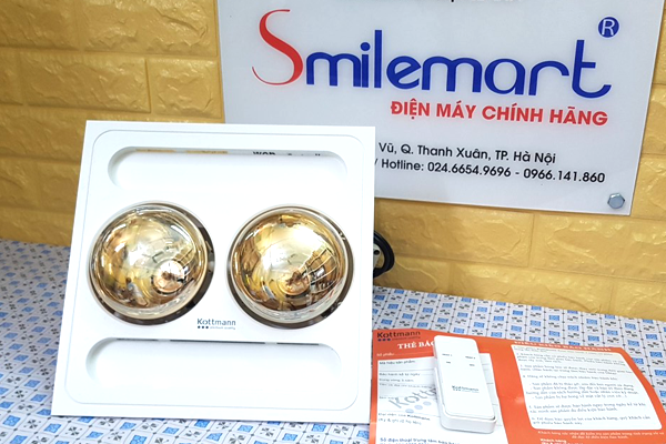 Đèn Sưởi Âm Trần 2 bóng Kottmann K9-R (Đ/Khiển Từ Xa) - Bảo hành 3 năm