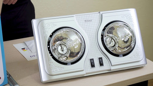 Đèn sưởi nhà tắm Hans 2 bóng H2B