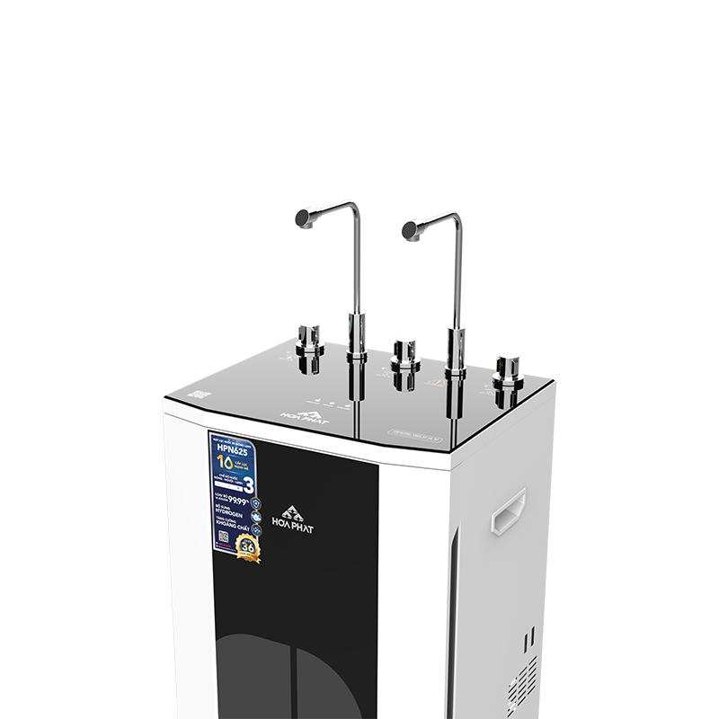 (Miễn phí lắp đặt + Tặng 3 lõi lọc thô) Máy lọc nước RO nóng lạnh Hòa Phát HPN625 10 lõi lọc, chíp điện tử