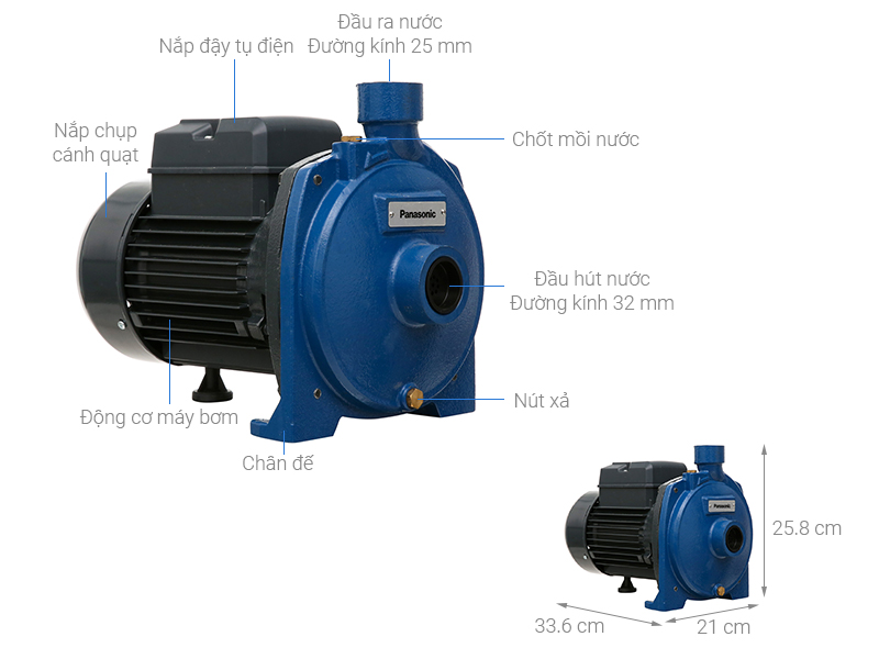 Máy bơm nước đẩy cao Panasonic công suất lớn GP-15HCN1SVN