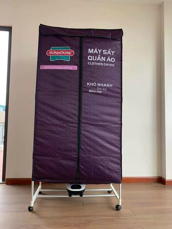 Tủ sấy quần áo SUNHOUSE SHD2707 15 kg, có bánh xe, 1500 W, bảo hành 12 tháng