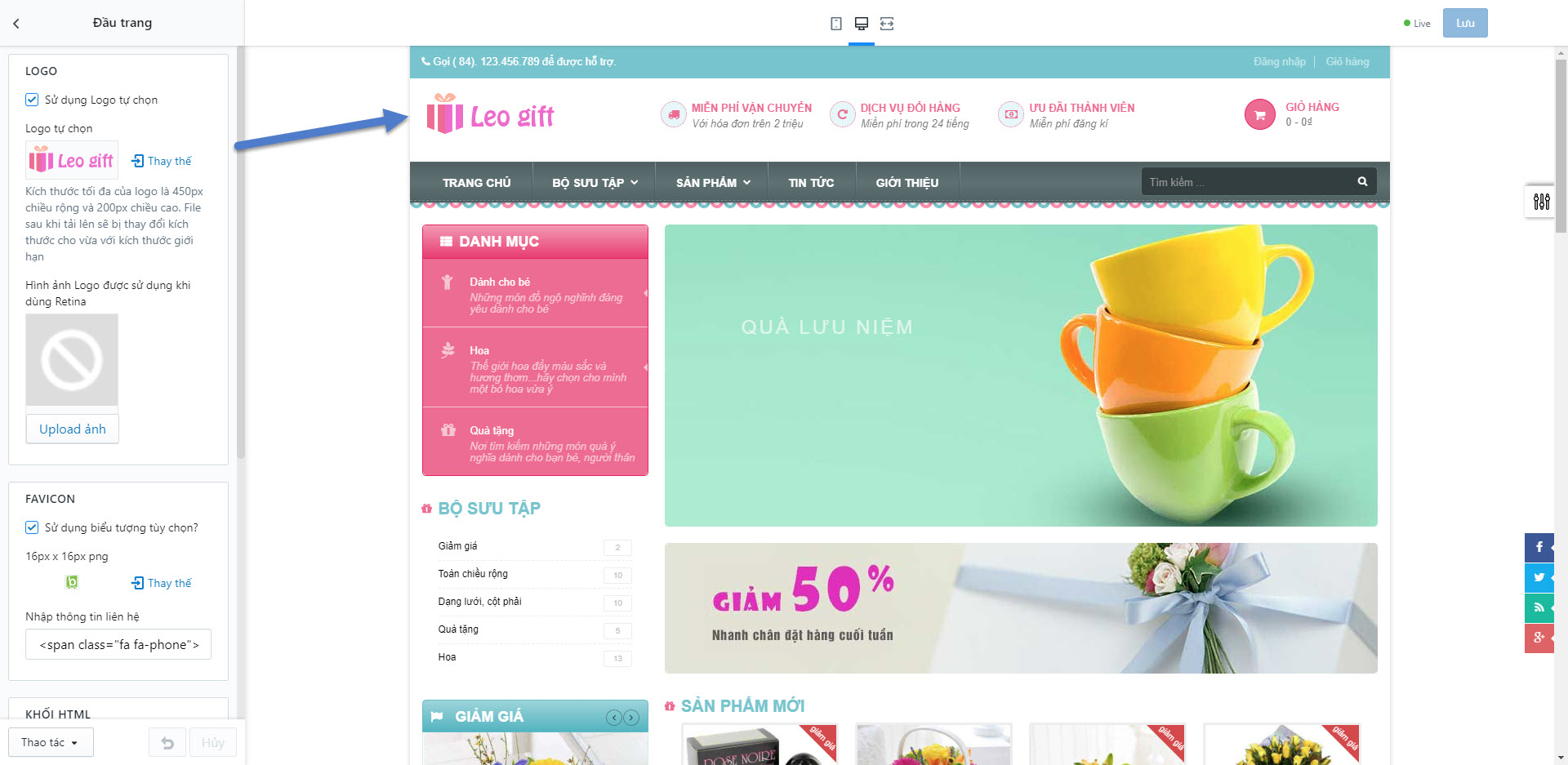 Upload theme