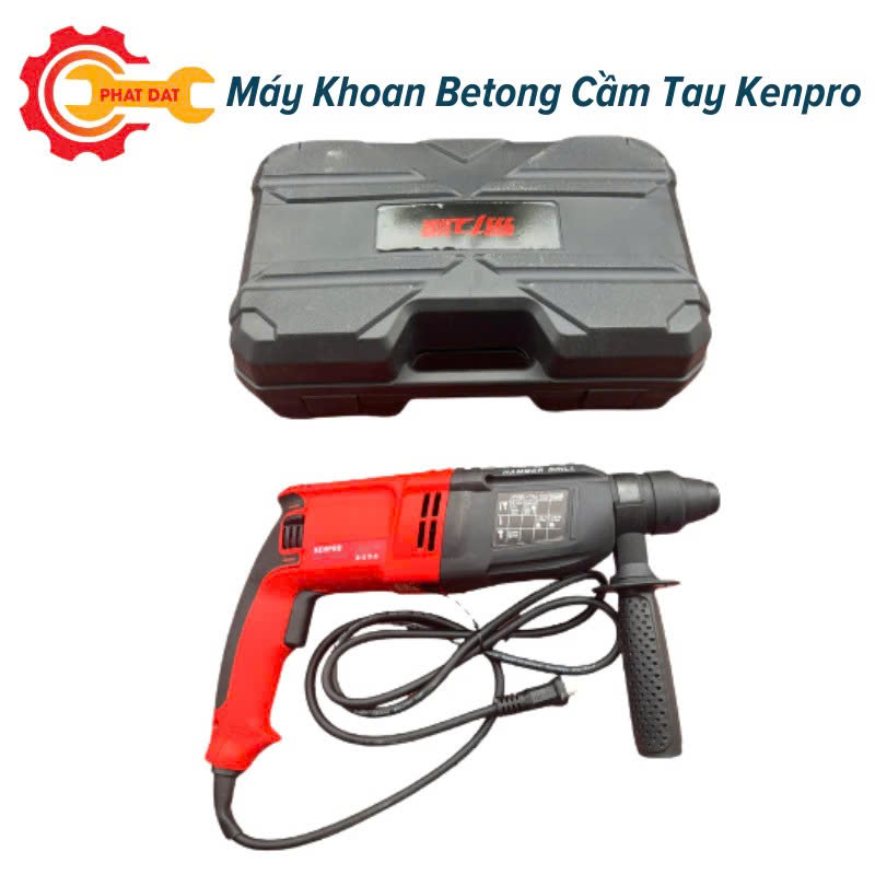 Máy Khoan Bê Tông KENPRO – Công Suất 1050W, Tốc Độ 0-900 Vòng/Phú