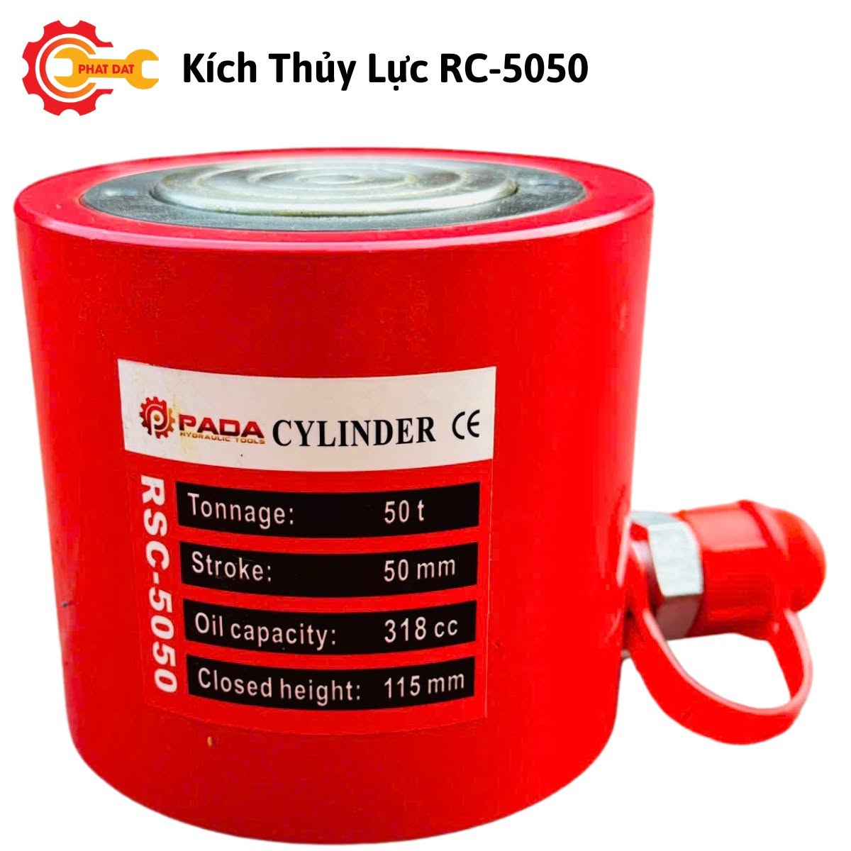 Kích Thủy Lực RC-5050 – Lực Kích 50 Tấn, Hành Trình 50mm, Chiều Cao 110mm