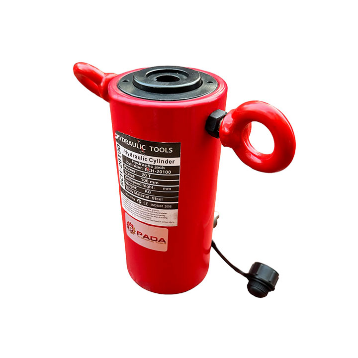 Kích Thủy Lực Rỗng Tâm RCH-20100 – Lực Kích 20 Tấn, Hành Trình 100mm, Lỗ Tâm 28mm