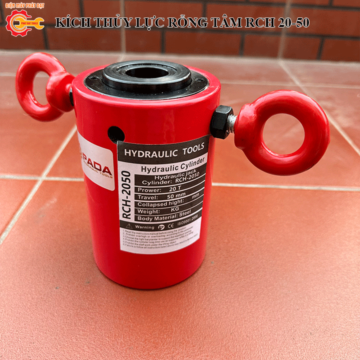 Kích Thủy Lực Rỗng Tâm RCH-2050 – Lực ép 20T, hành trình 50mm