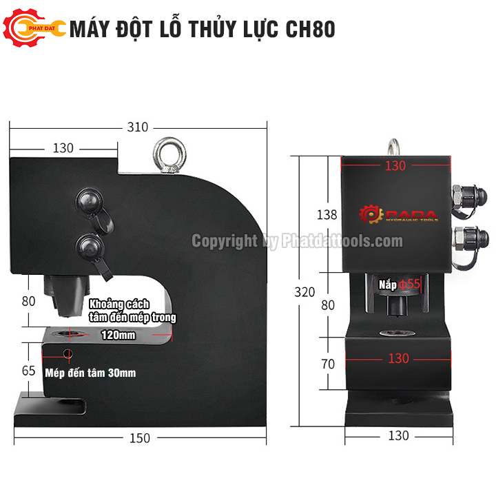 Máy Đột Lỗ Thuỷ Lực CH-80