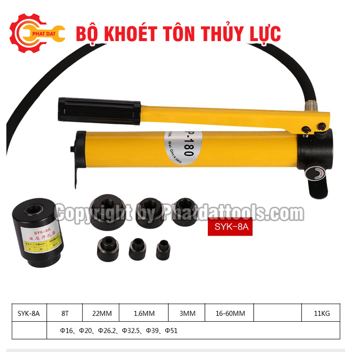 Máy đột lỗ thủy lực cầm tay SYK8A