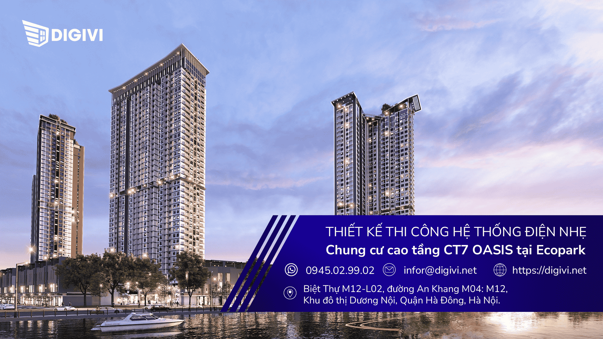 Thi công điện nhẹ - Chung cư cao tầng CT7 OASIS tại Ecopark