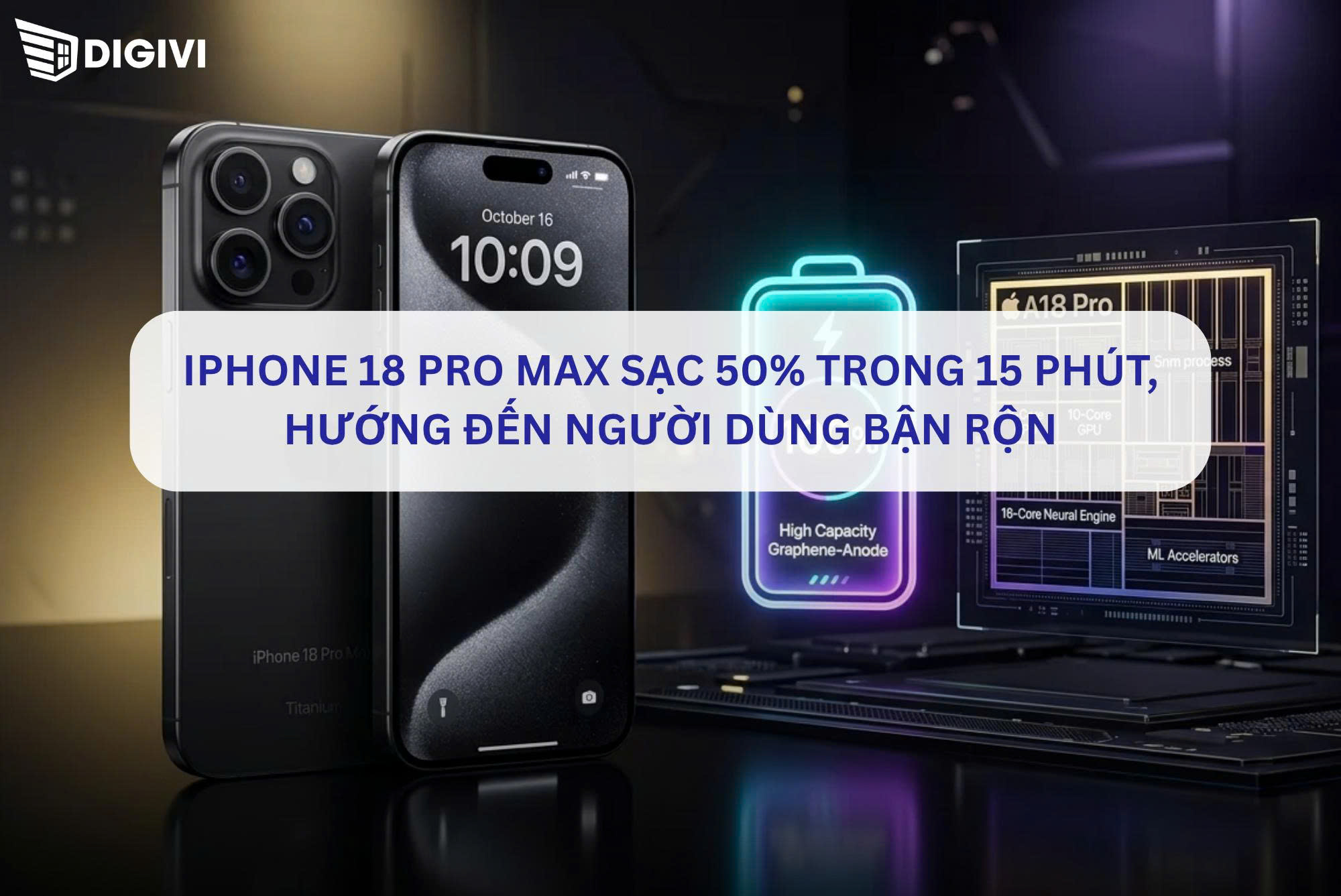 iPhone 18 Pro Max sạc 50% trong 15 phút, hướng đến người dùng bận rộn