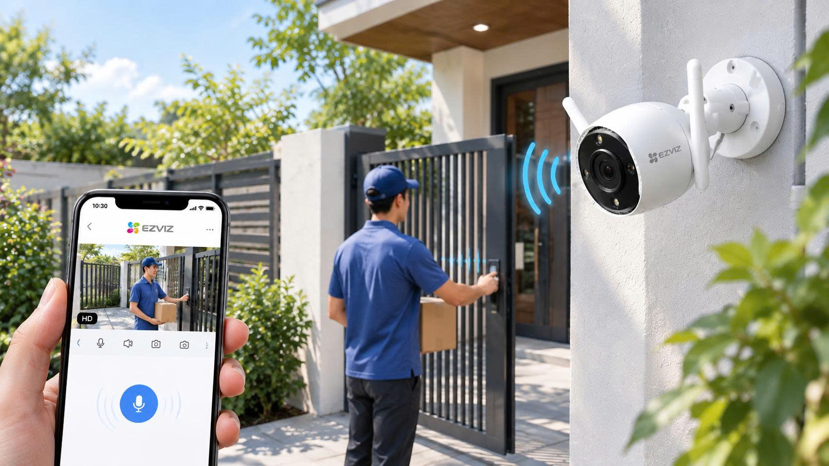 Lắp camera cho cổng và lối vào