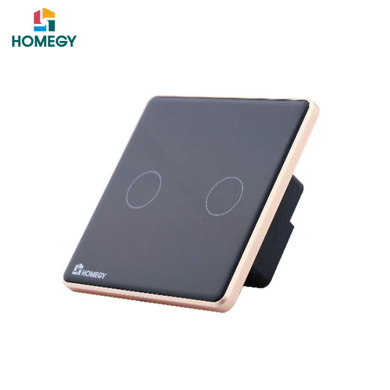 HGY-BLE-PNL2Công tắc thông minh BLE 2 nút NL kính phẳng 