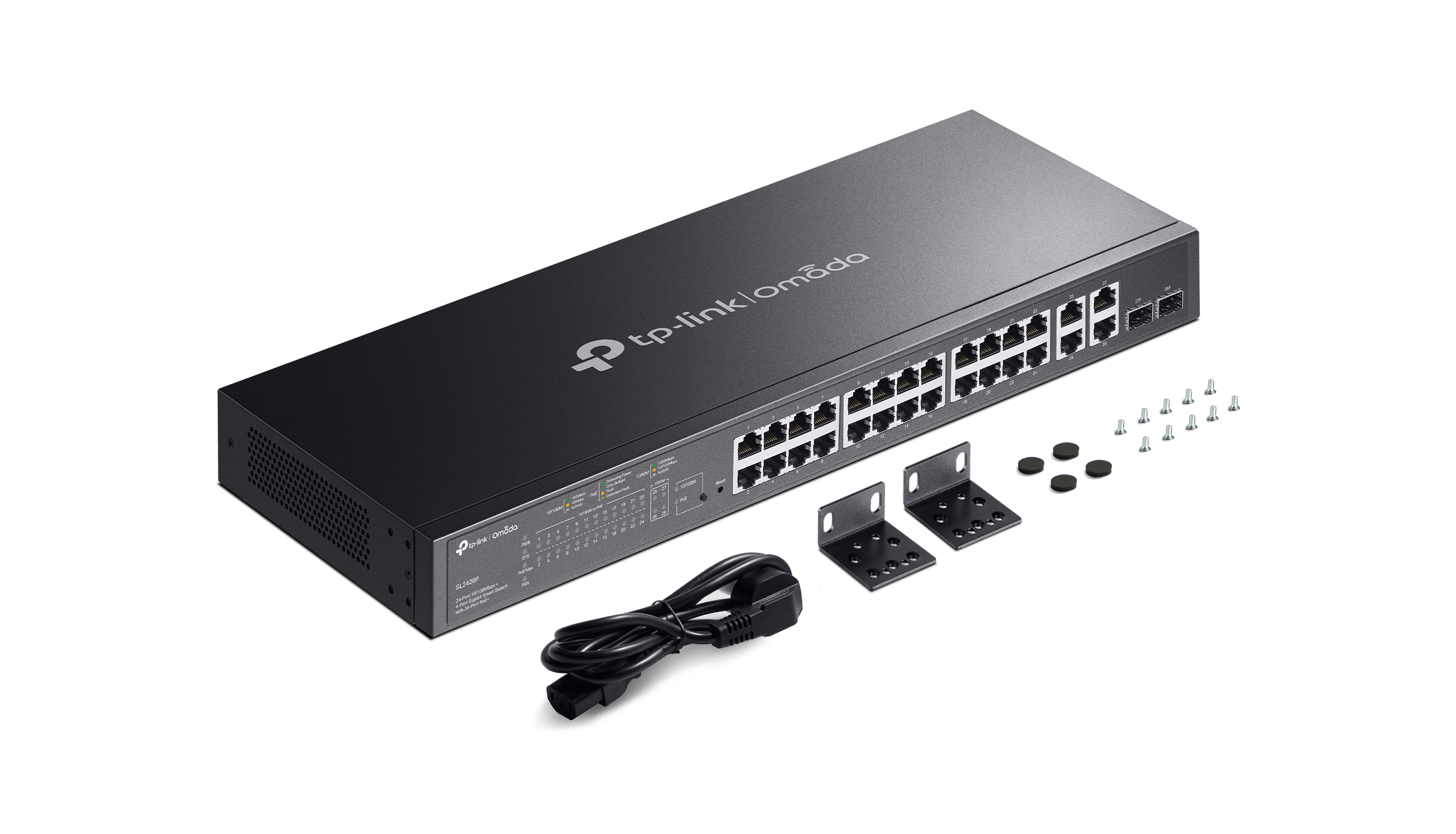 TL-SL2428P - Omada: Switch Thông Minh 24 Cổng 10/100Mbps Với 4 Cổng Gigabit và 24 Cổng PoE+