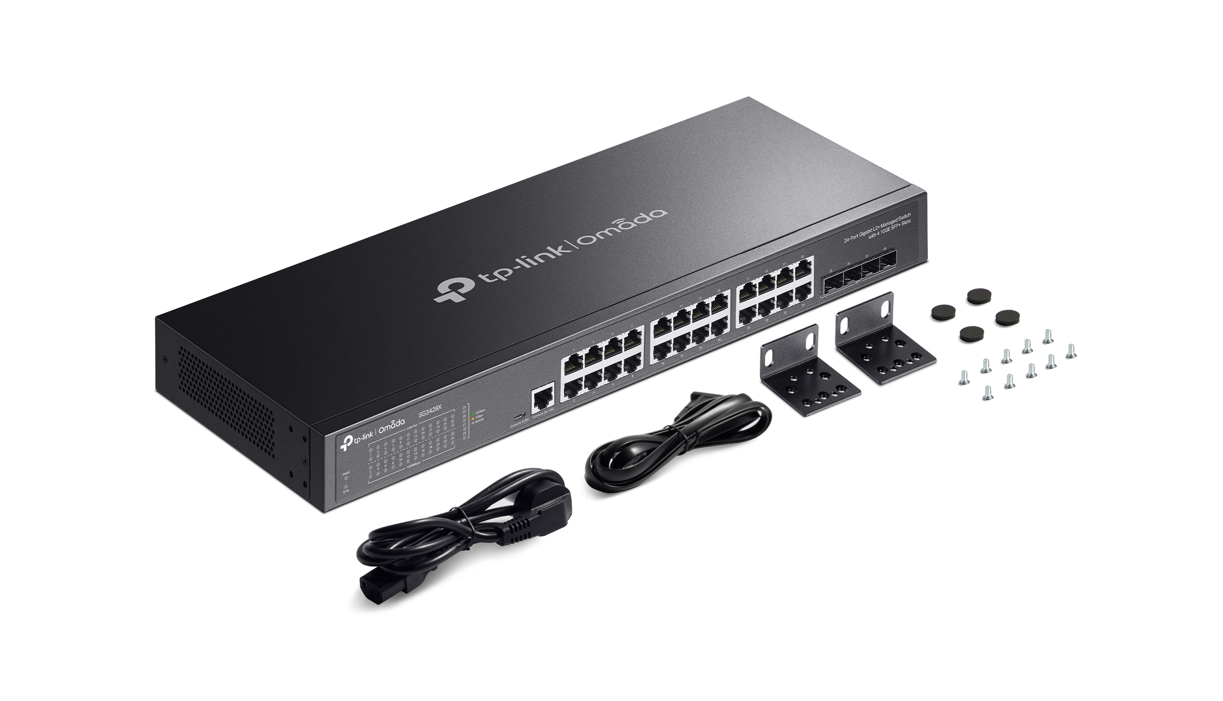 TL-SG3428X - Omada Switch Quản Lý L2+ 24 Cổng Gigabit với 4 Khe Cắm 10GE SFP+