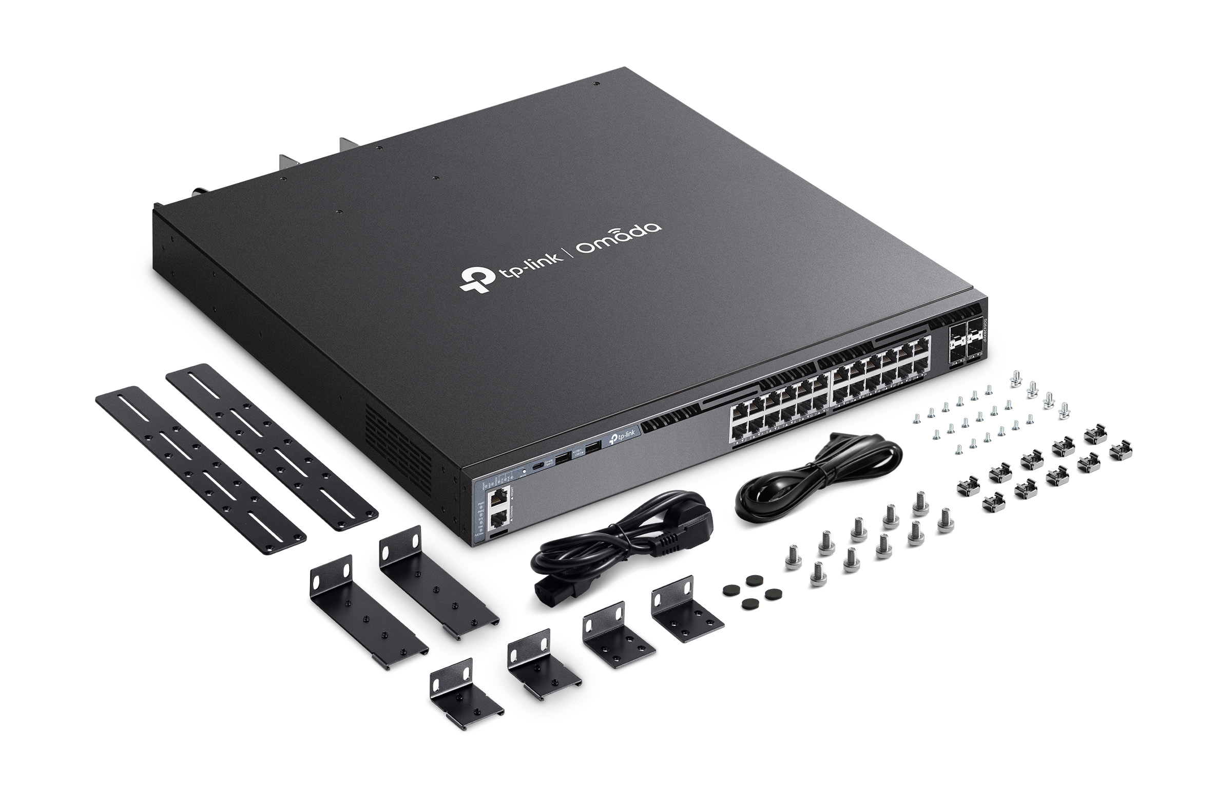SG6428XHP - Omada Switch L3 Quản Lý PoE+ 24 Cổng Gigabit với 4 Khe Cắm 10G